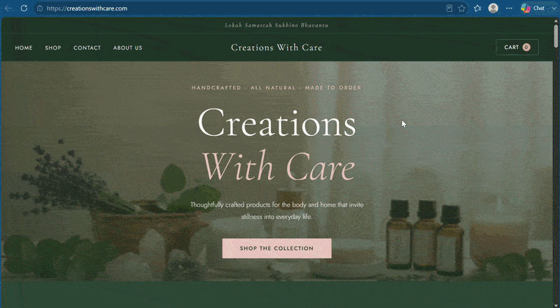 Creations With Care Website