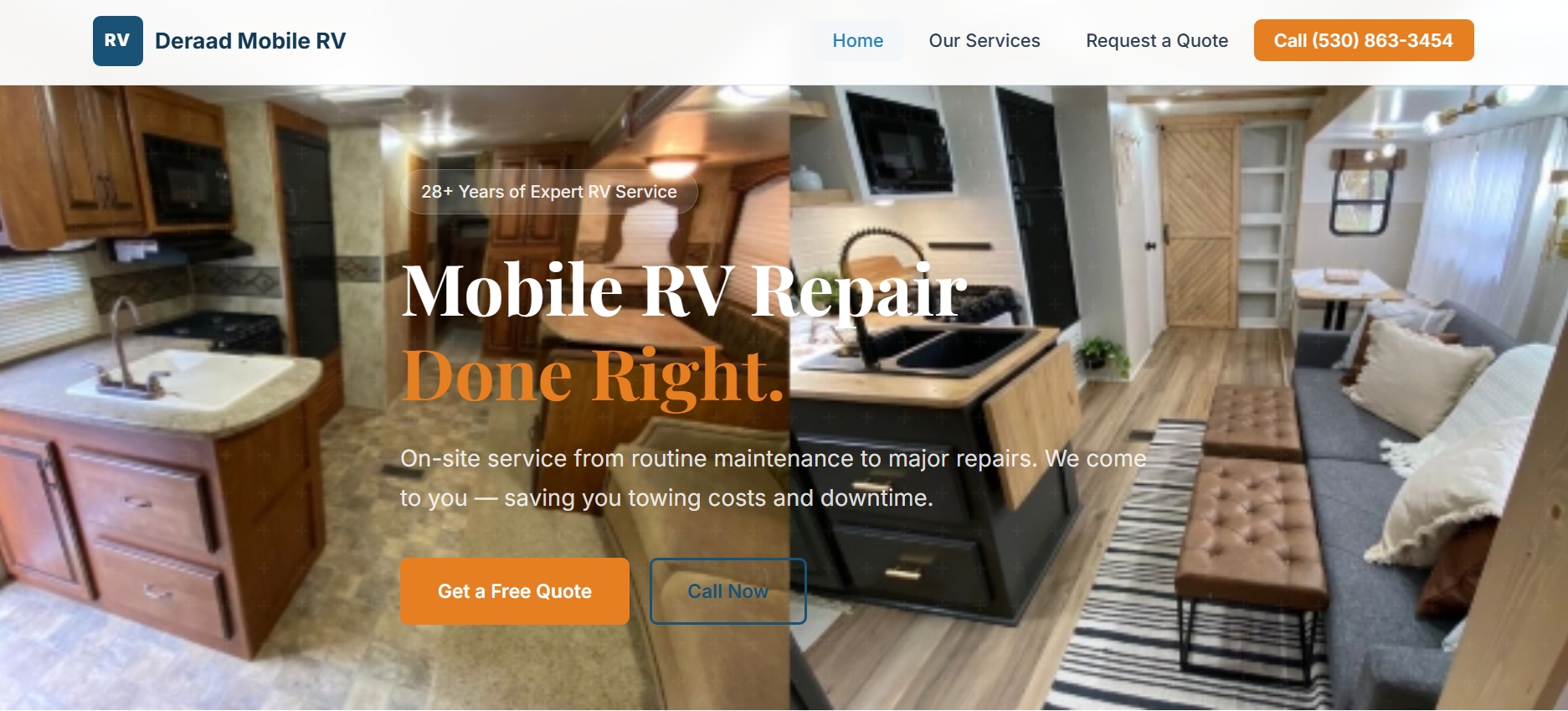 Deraad Mobile RV Website