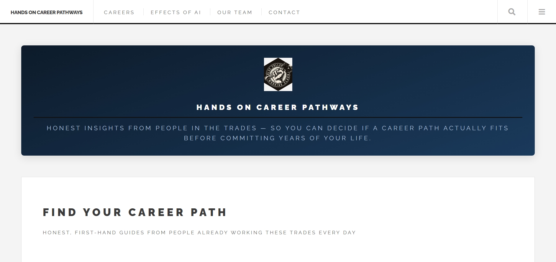 Hands On Careers Website
